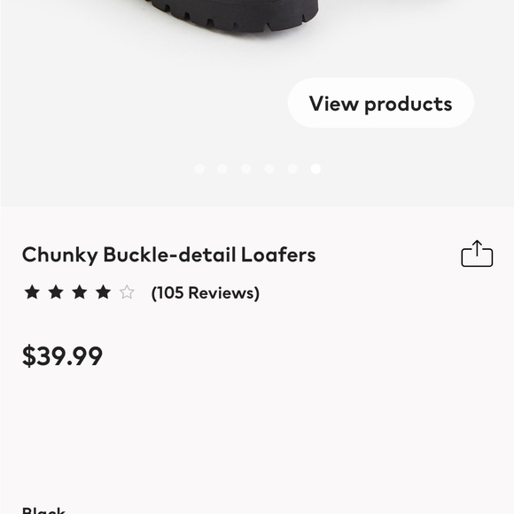 Black H&M Loafer Size 39 - Picture 9 of 9